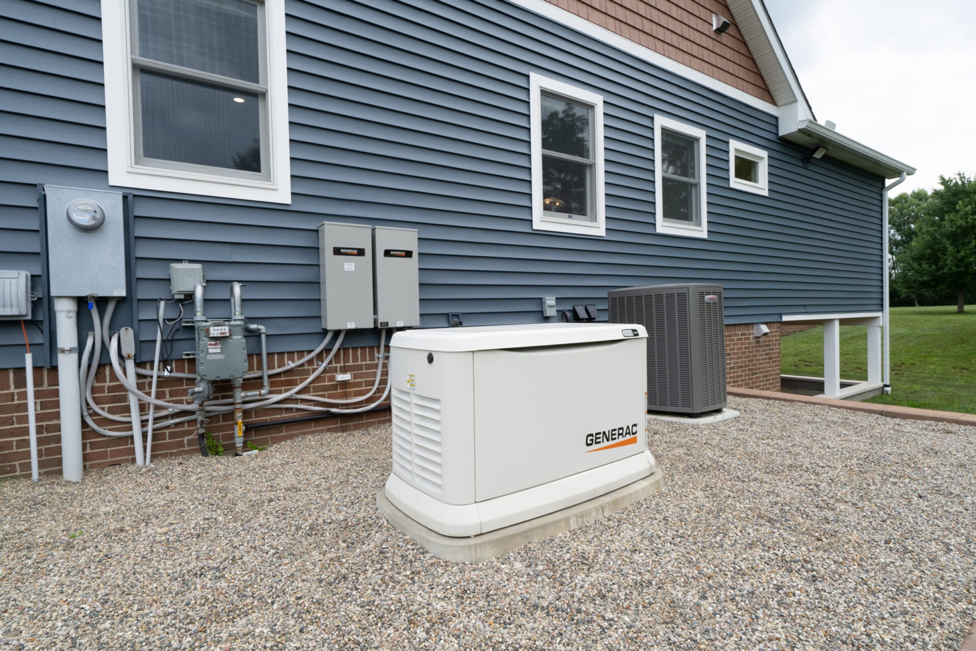 Generac generator has been professionally serviced and illustrates a unit that is ready to supply your home with power during a grid outage